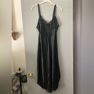 Vintage Black Lace Slip Dress